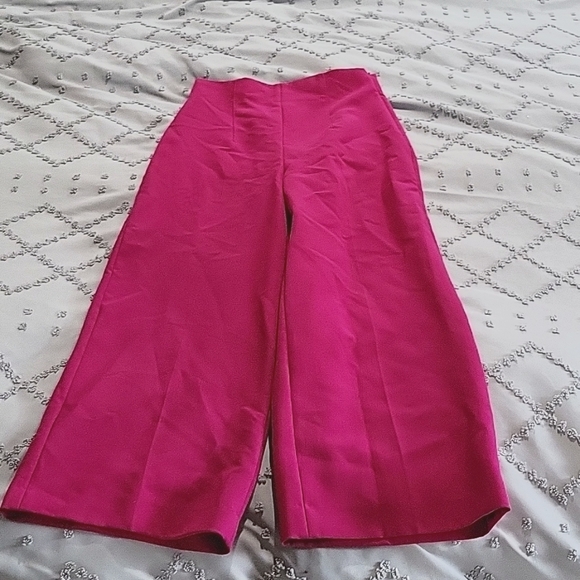 Zara culottes dark fuchsia size S - Picture 2 of 3